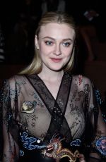 DAKOTA FANNING at Valentino Fashion Show in Paris 03/08/2016