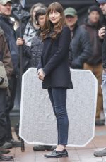 DAKOTA JOHNSON and Jamie Dornan on the Set of ‘Fifty Shades Darker’ in Vancouver 03/02/2016