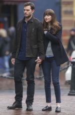DAKOTA JOHNSON and Jamie Dornan on the Set of ‘Fifty Shades Darker’ in Vancouver 03/02/2016