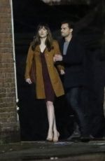 DAKOTA JOHNSON and Jamie Dornan on the Set of ‘Fifty Shades Darker’ in Vancouver 03/25/2016