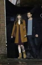 DAKOTA JOHNSON and Jamie Dornan on the Set of ‘Fifty Shades Darker’ in Vancouver 03/25/2016