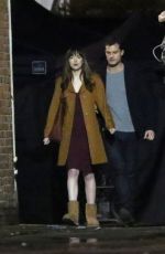 DAKOTA JOHNSON and Jamie Dornan on the Set of ‘Fifty Shades Darker’ in Vancouver 03/25/2016