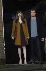 DAKOTA JOHNSON and Jamie Dornan on the Set of ‘Fifty Shades Darker’ in Vancouver 03/25/2016