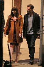 DAKOTA JOHNSON and Jamie Dornan on the Set of ‘Fifty Shades Darker’ in Vancouver 03/25/2016