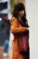 DAKOTA JOHNSON on the Set of 