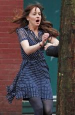 DAKOTA JOHNSON on the Set of ‘Fifty Shades Darker’ in Vancouver 03/02/2016