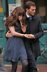 DAKOTA JOHNSON on the Set of ‘Fifty Shades Darker’ in Vancouver 03/02/2016