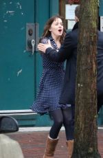DAKOTA JOHNSON on the Set of ‘Fifty Shades Darker’ in Vancouver 03/02/2016
