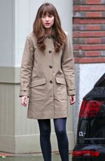 DAKOTA JOHNSON on the Set of ‘Fifty Shades Darker’ in Vancouver 03/04/2016
