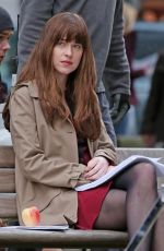 DAKOTA JOHNSON on the Set of ‘Fifty Shades Darker’ in Vancouver 03/14/2016