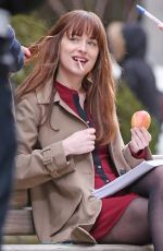 DAKOTA JOHNSON on the Set of ‘Fifty Shades Darker’ in Vancouver 03/14/2016