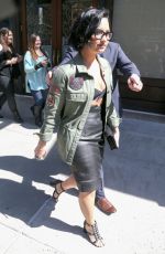 DEMI LOVATO Leaves Her Hotel in New York 03/22/2016
