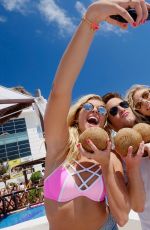 DEVON WINDSOR and RACHEL HILBERT at VS Secret Pink Nation Spring Beach Party in Cancun 03/15/2016