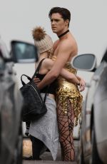 DOVE CAMERON on the Set of 