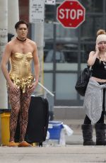 DOVE CAMERON on the Set of 