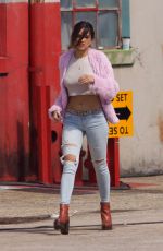 EIZA GONZALZ on the Set of 