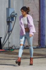 EIZA GONZALZ on the Set of 
