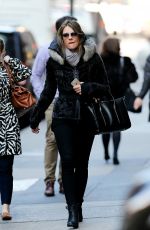 ELIZABETH HURLEY Out and About in New York 03/09/2016