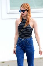 EMMA ROBERTS in Jeans Out in  Beverly Hills 03/29/2016