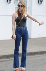 EMMA ROBERTS in Jeans Out in  Beverly Hills 03/29/2016