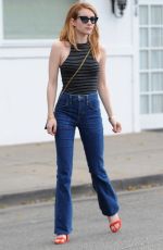EMMA ROBERTS in Jeans Out in  Beverly Hills 03/29/2016