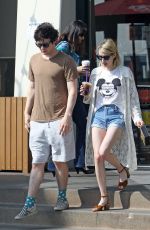 EMMA ROBERTS in Jeans Shorts Out in Los Aneles 03/18/2016