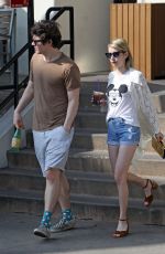 EMMA ROBERTS in Jeans Shorts Out in Los Aneles 03/18/2016