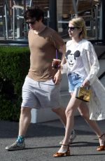 EMMA ROBERTS in Jeans Shorts Out in Los Aneles 03/18/2016