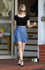 EMMA ROBERTS Leaves Fred Segal in Los Angeles 03/16/2016
