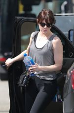 EMMA STONE Arrives at a Gym in Los Angeles 03/01/2016