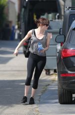 EMMA STONE Arrives at a Gym in Los Angeles 03/01/2016