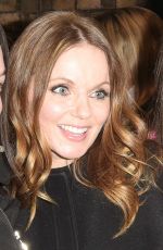 GERI HALLIWELL Leaves a Theatre in Covent Garden in London 03/20/2016