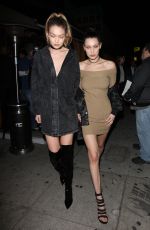 GIGI and BELLA HADID Leaves Nice Guy in West Hollywood 03/19/2016
