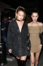 GIGI and BELLA HADID Leaves Nice Guy in West Hollywood 03/19/2016