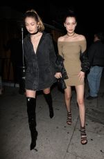 GIGI and BELLA HADID Leaves Nice Guy in West Hollywood 03/19/2016