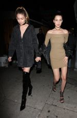 GIGI and BELLA HADID Leaves Nice Guy in West Hollywood 03/19/2016