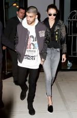GIGI HADID and Zayn Malik Out in New York 03/26/2016