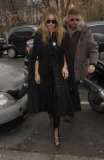 GIGI HADID Arrives at Giambatista Vialli Fashion Show in Paris 03/07/2016