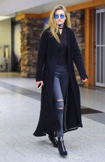 GIGI HADID Arrives at JFK Airport in New York 03/24/2016