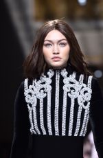 GIGI HADID at Balmani Fashion Show in Paris 03/03/2016