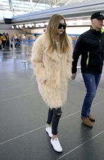 GIGI HADID at JFK Airport in New York 03/18/2016
