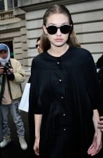 GIGI HADID Leaves Giambattista Valli Fashion Show in Paris 03/07/2016