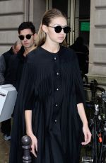 GIGI HADID Leaves Giambattista Valli Fashion Show in Paris 03/07/2016
