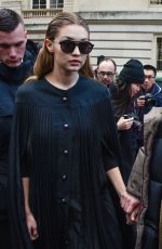 GIGI HADID Leaves Giambattista Valli Fashion Show in Paris 03/07/2016