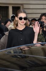 GIGI HADID Leaves Giambattista Valli Fashion Show in Paris 03/07/2016