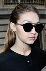 GIGI HADID Leaves Giambattista Valli Fashion Show in Paris 03/07/2016