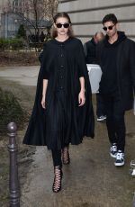 GIGI HADID Leaves Giambattista Valli Fashion Show in Paris 03/07/2016