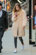 GIGI HADID Leaves Her Apartment in New York 03/18/2016