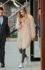 GIGI HADID Leaves Her Apartment in New York 03/18/2016