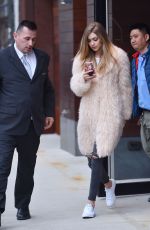 GIGI HADID Leaves Her Apartment in New York 03/18/2016